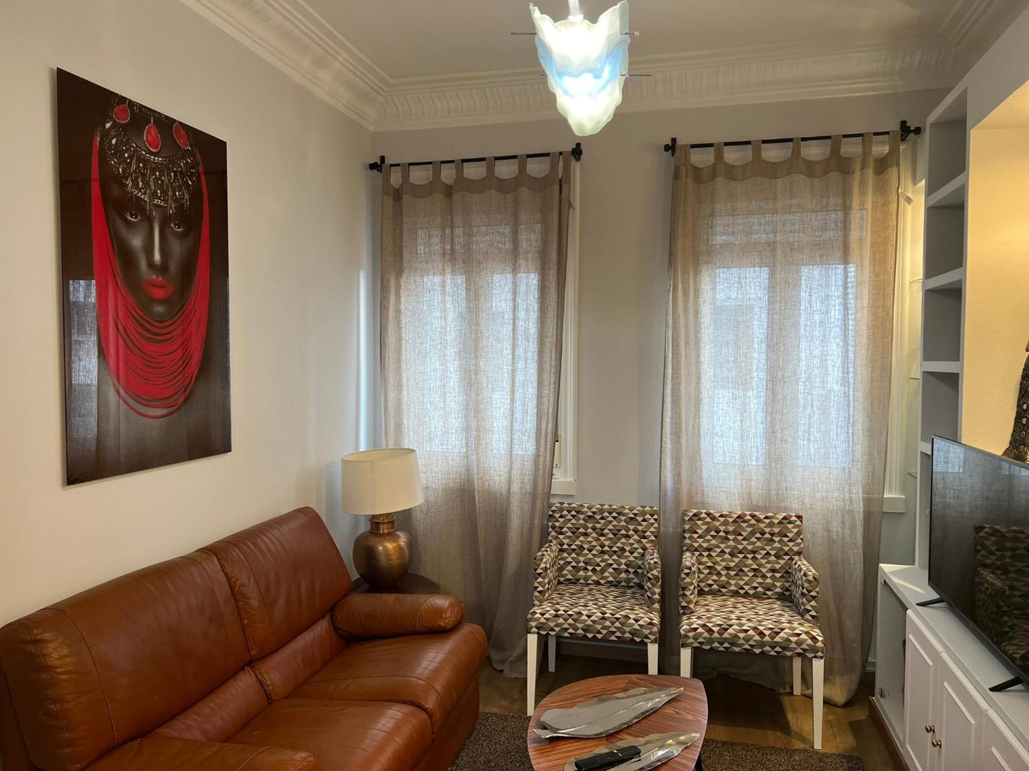 Amplio Y Centrico Piso Con Patio. Apartment A Coruna Luaran gambar